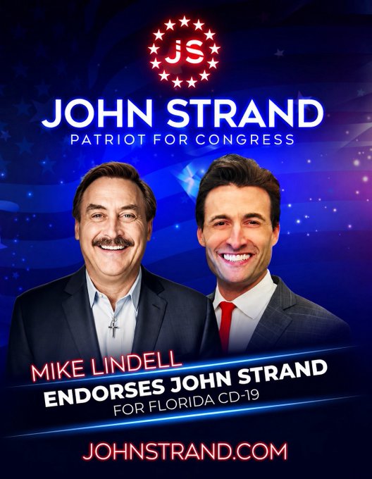 Mike Lindell endorses John Strand