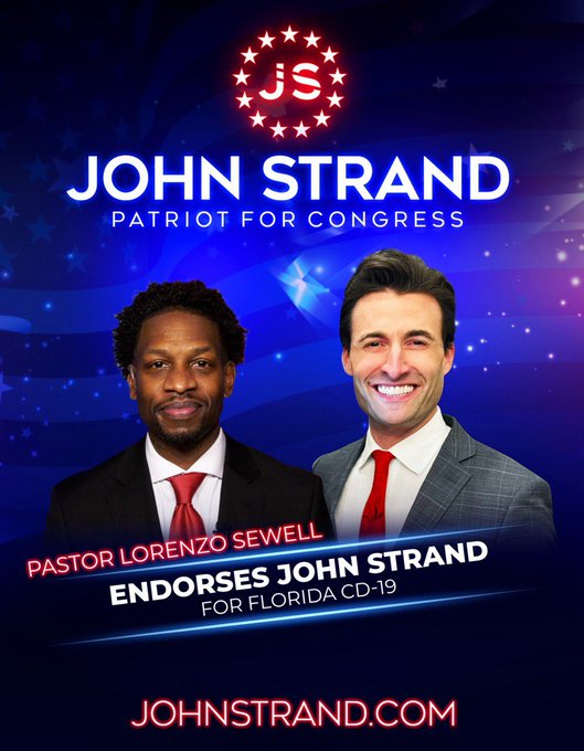 Pastor Lorenzo Sewell endorses John Strand
