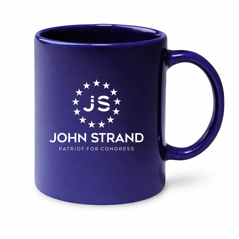 John Strand campaign mug